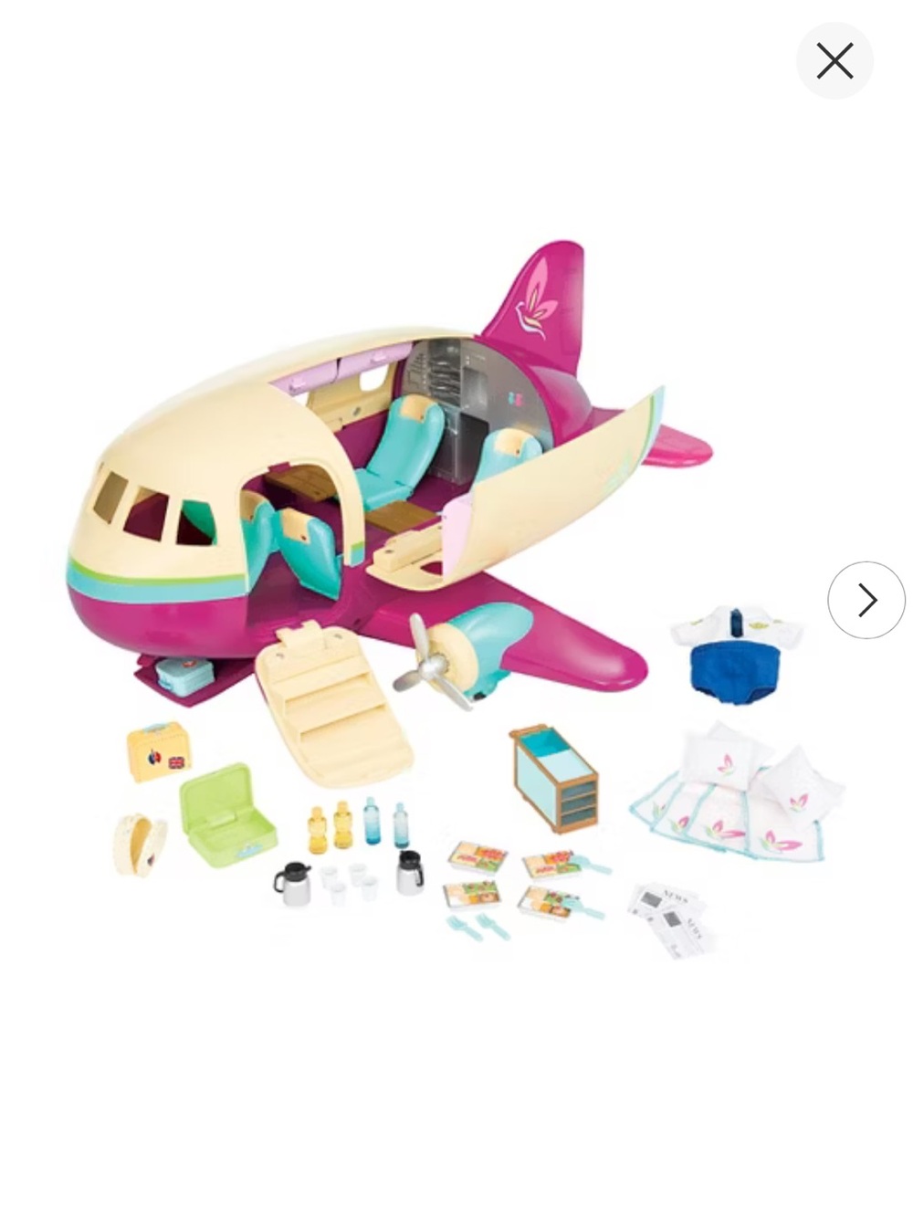 Li'l Woodzeez Toy Airplane with Accessories 35pc - Honeysuckle Airway: Plastic V